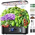 Ahopegarden Hydroponics Growing System Kit Indoor Herb Garden with Grow Light 12 Pods, with LCD Touch Panel Hydroponic Plante