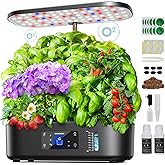 Ahopegarden Hydroponics Growing System Kit Indoor Herb Garden with Grow Light 12 Pods, with LCD Touch Panel Hydroponic Plante
