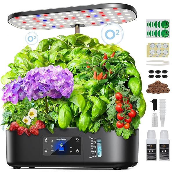 AHOPEGARDEN HYDROPONICS GROWING SYSTEM KIT INDOOR HERB GARDEN...