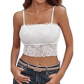Avidlove Bralettes for Women Lace Spaghetti Strap Tank Top Tube Slim Basic Camisole