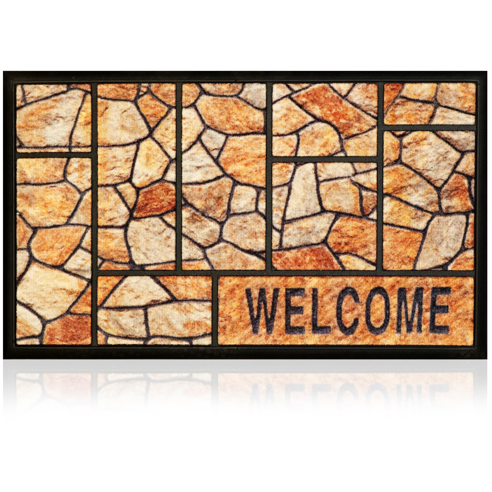 extra durable, superior absorption, front door mat for outdoor & indoor - welcome mat for entryway, 