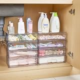 Vtopmart 2 Pack Clear Small Stackable Storage Drawers Acrylic Organizer view 9