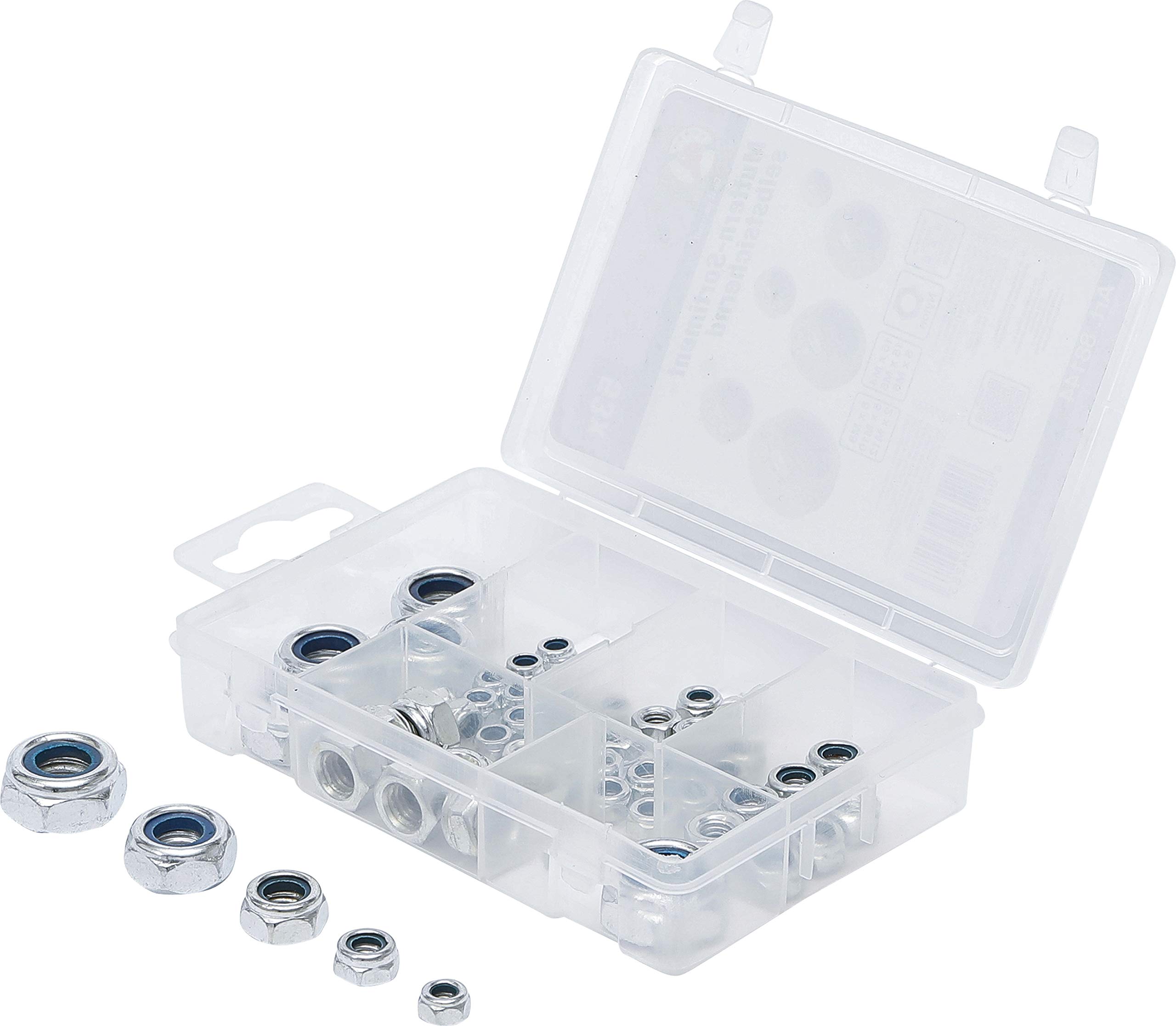 BGS Diy 88144 | Nut Assortment | self-locking | Metric | M4 - M12 | 53 pcs.