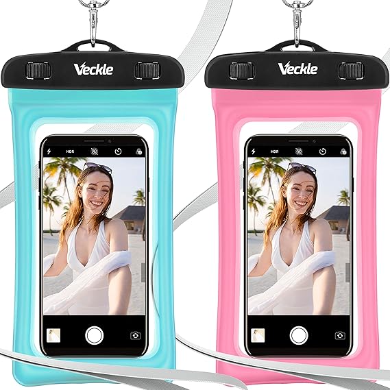  Waterproof Case 2 Pack Veckle Clear Universal