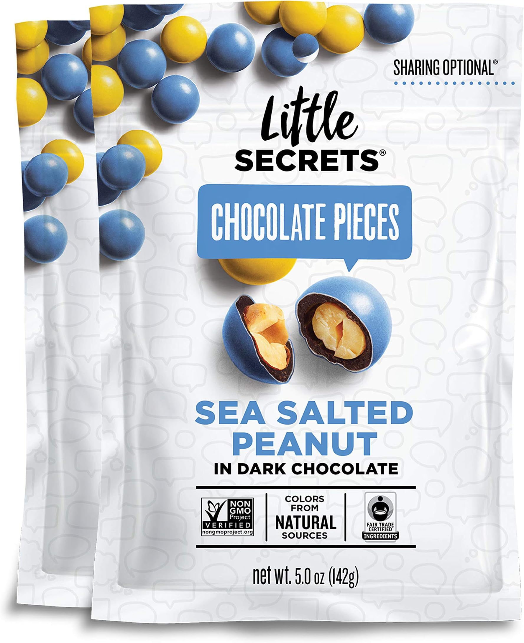 Little Secrets Sea Salted Peanut Pieces | No Artificial Flavors, Corn Syrup or Hydrogenated Oils | Fair Trade Certified & All Natural | 5 Ounce (2 Pack)