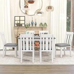 XD Designs Rustic 7-Piece Kitchen Dining Table