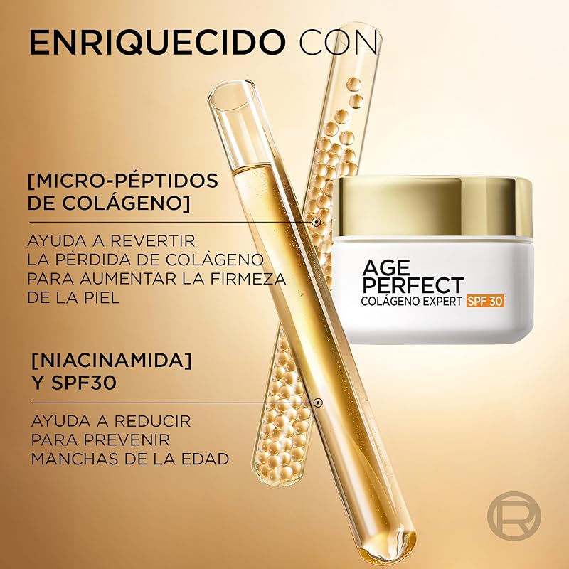 L'Oréal Paris Age Perfect Colágeno Expert Crema FPS30 Antimanchas, 50ml