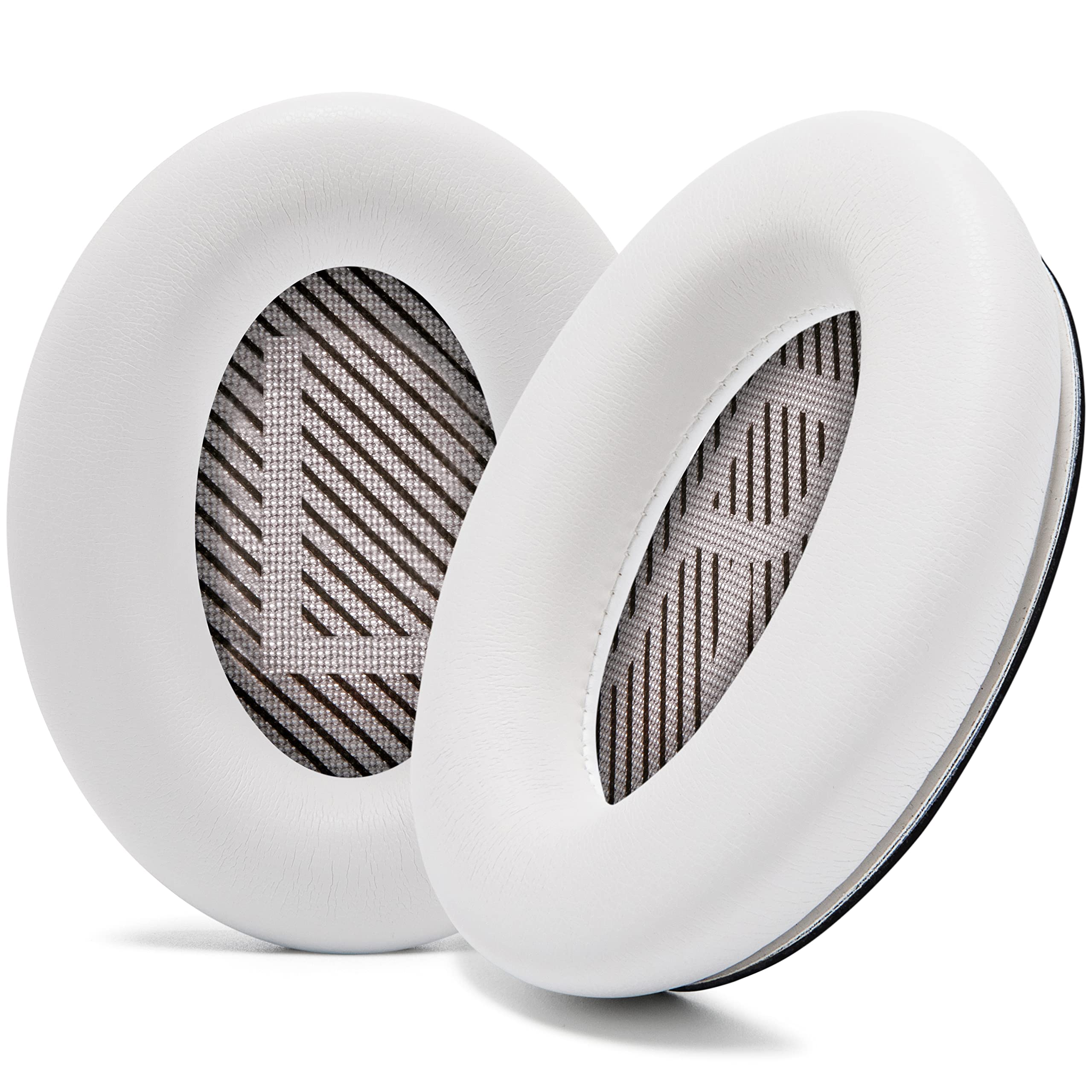 WC Wicked Cushions Extra Thick Replacement Ear Cushions for Bose QC45 (QuietComfort 45) Headphones | (White Smoke) — image 1