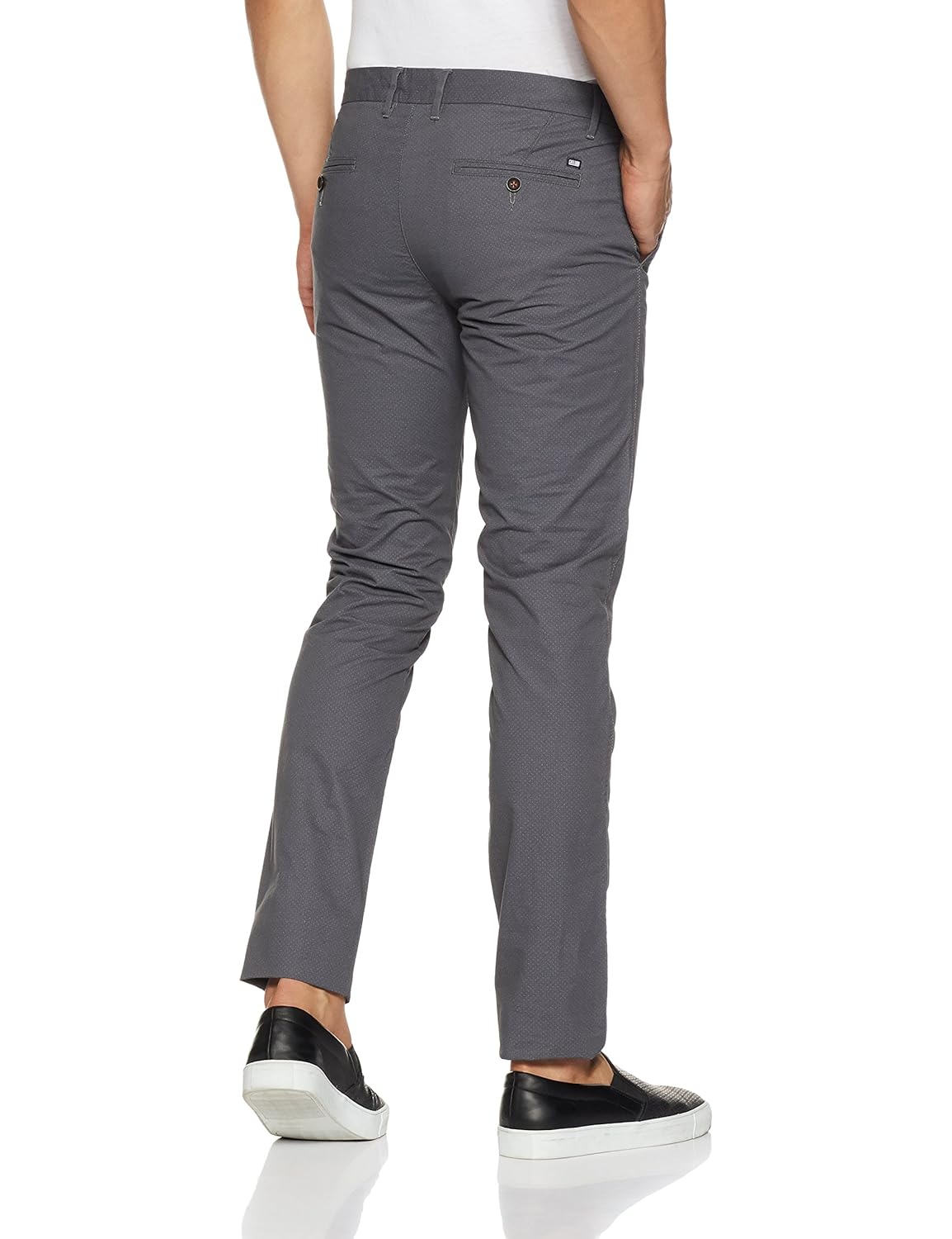 arrow sports men's straight fit cotton casual trousers