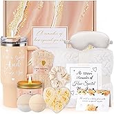 Birthday Gifts for Women Self Care Get Well Soon Gifts, Vanilla Coconut Relaxing Spa Basket Care Package, Unique Gifts for Mom, Sister, Wife, Girlfriend, Grandma