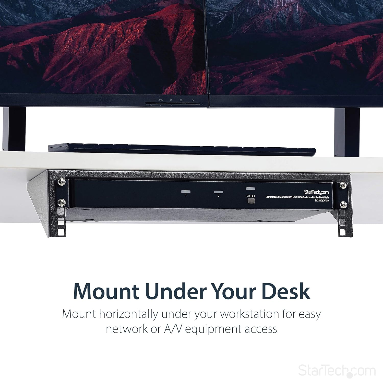 StarTech.com RK219WALLV - 2U 19IN STEEL VERTICAL RACK - AND WALL MOUNTABLE SERVER RACK IN, Black - Image 4