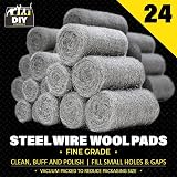 SOL 24pk Fine Steel Wool Pads Metal Scourer for Polishing Rust Paint Prep view 9