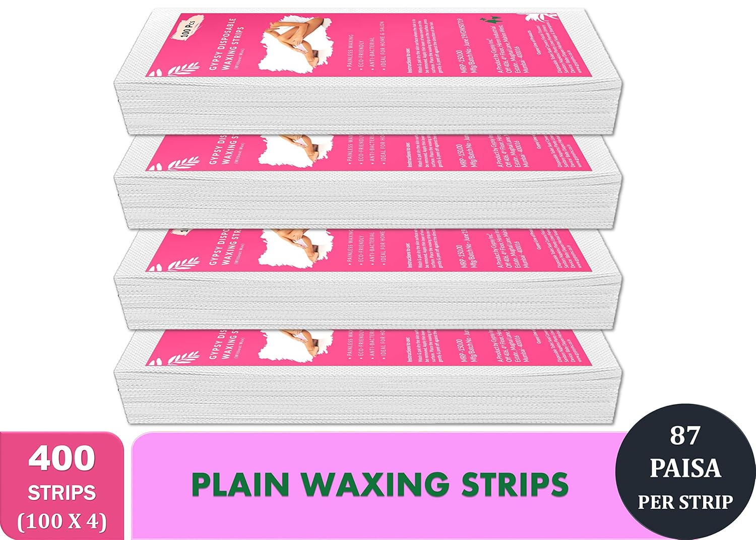 Gypsy Non Woven Body Wax Strips Hair Removal Waxing Strips For