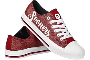 FOCO Women's NCAA College Team Logo Fashion Low Top Canvas Sneakers Shoes