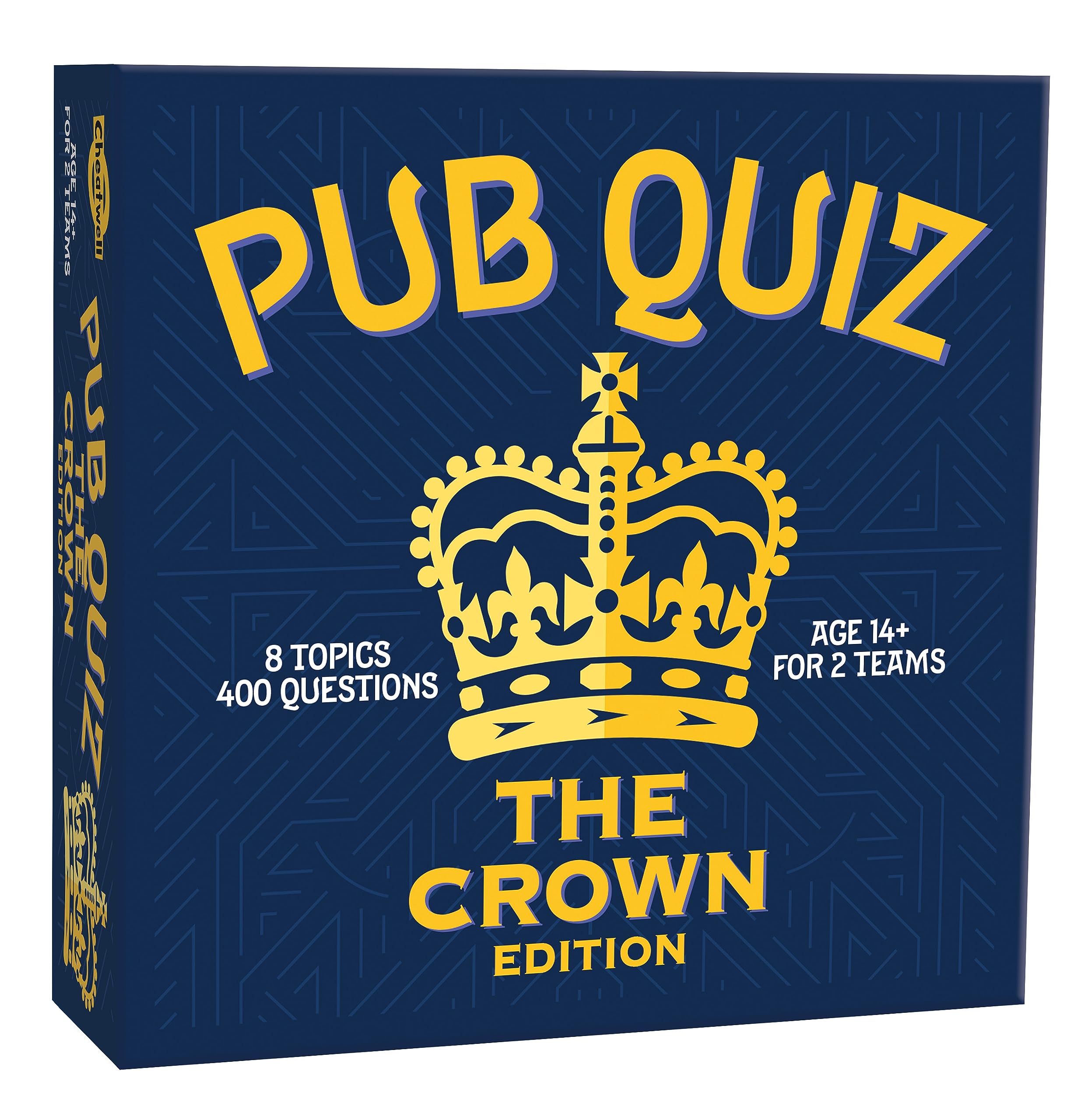 CHEATWELL GAMES The Crown Pub Quiz - 400 Questions - Comes With Answer Pad & Pencils - Ages 14+, Blue/White — image 1