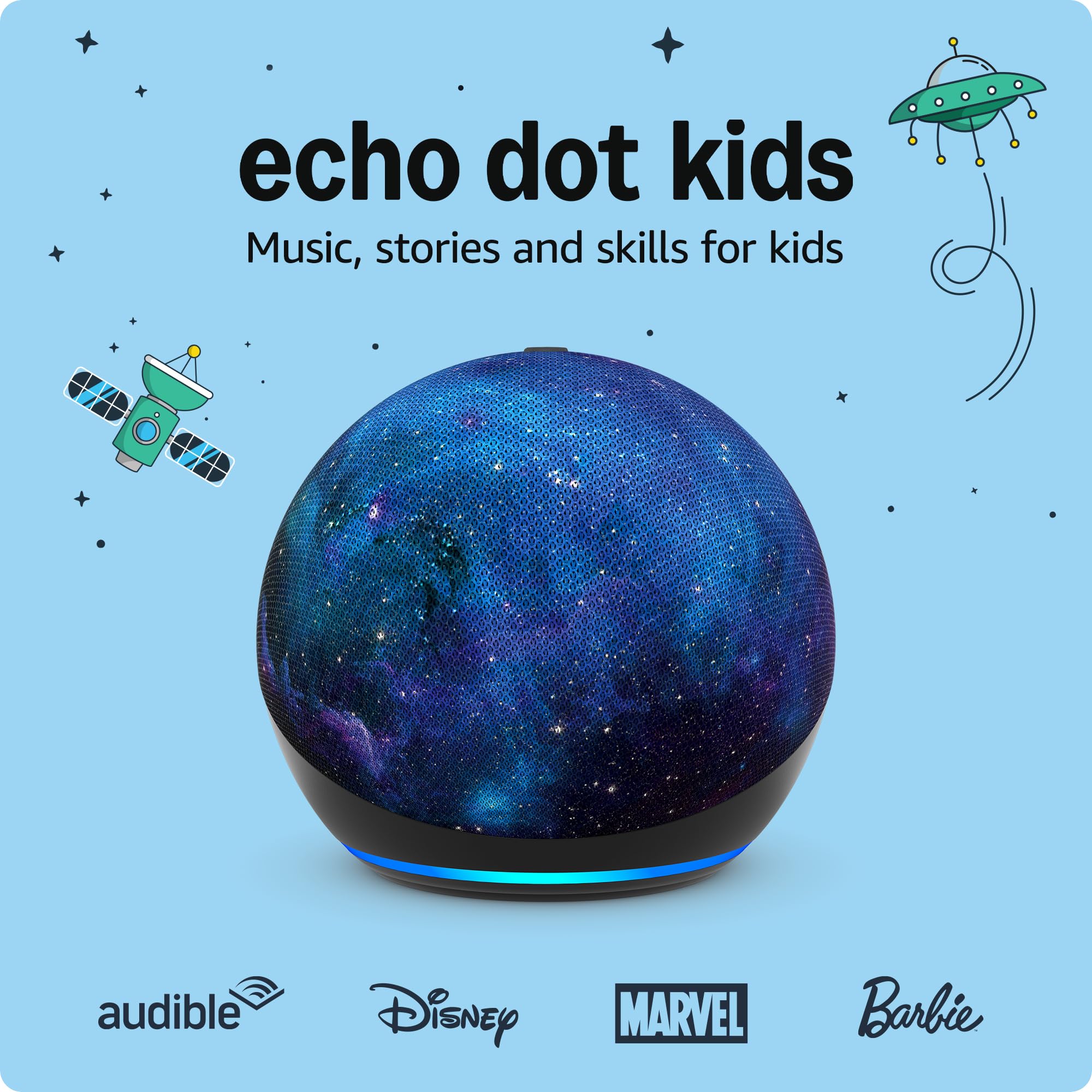 Amazon Echo Dot Kids (newest model) - Designed for kids, with Alexa+ Early Access, parental controls, Includes 1 Year of Amazon Kids+, Stardust