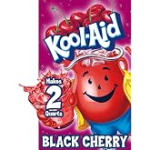 Kool-Aid Powdered Drink Mix, Unsweetened Black Cherry, 0.13 oz Packet | for Flavorful Hydration and Shareable Refreshment Good Source of Vitamin C, Caffeine Free Gluten Free