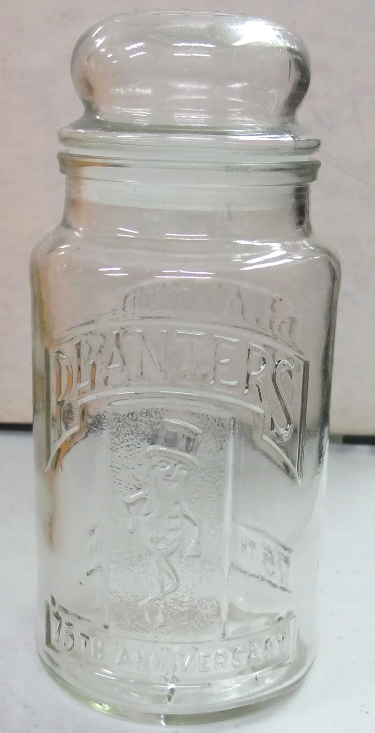Planters Peanuts 75th Anniversary Glass Jar w/ Lid