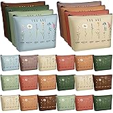 Frienda 24 Pcs God Says You Are Cosmetic Bags for Women Bible Verse Floral Makeup Case Inspirational Religious Bags Affirmations Christian Gifts for Back to School Birthday Holidays (Boho Color)