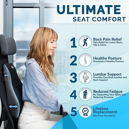 ComfiLife Lumbar Support Pillow for Office Chair – Premium Memory