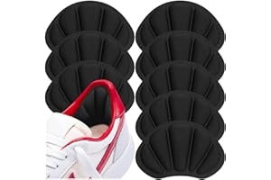 ZHBDMGK Shoe Heel Inserts, 8 Pcs Mesh Self-Adhesive Heel Cushion Pads for Back of Heel, Heel Cushion Inserts Prevent Shoes Too Big for Women Men, Black