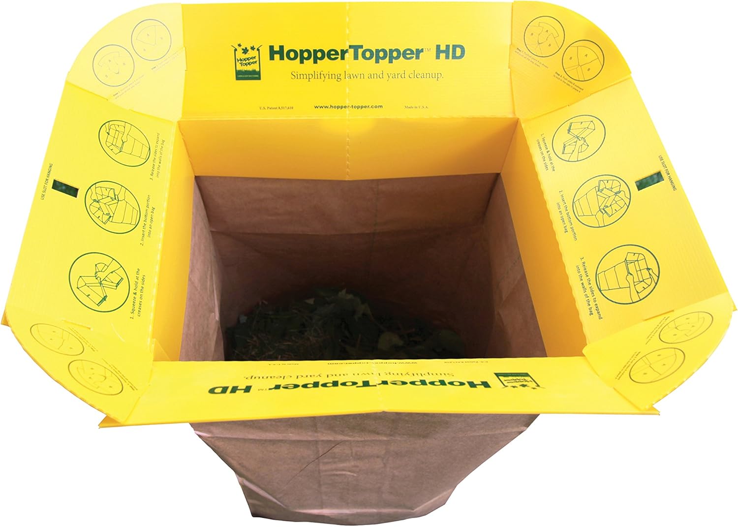 HopperTopper HD HTOPP001 Plastic Lawn and Leaf Bag Funnel Amazon.ca