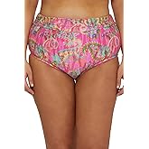 BECCA ETC. Women's Polynesia Plus Size Shirred Bikini Bottom, Cheeky Coverage, Swimwear Separates