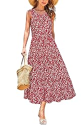 STYLEWORD Women's Casual Summer Tank Dress Crewneck