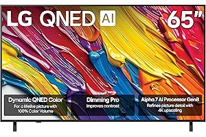 LG 65-Inch Class QNED AI 4K QNED82A Series Smart TV w/AI Sound, HDR10, 4K Super Upscaling, Filmmaker Mode, Wow Orchestra, Alexa Built-in (65QNED82AUA, 2025)