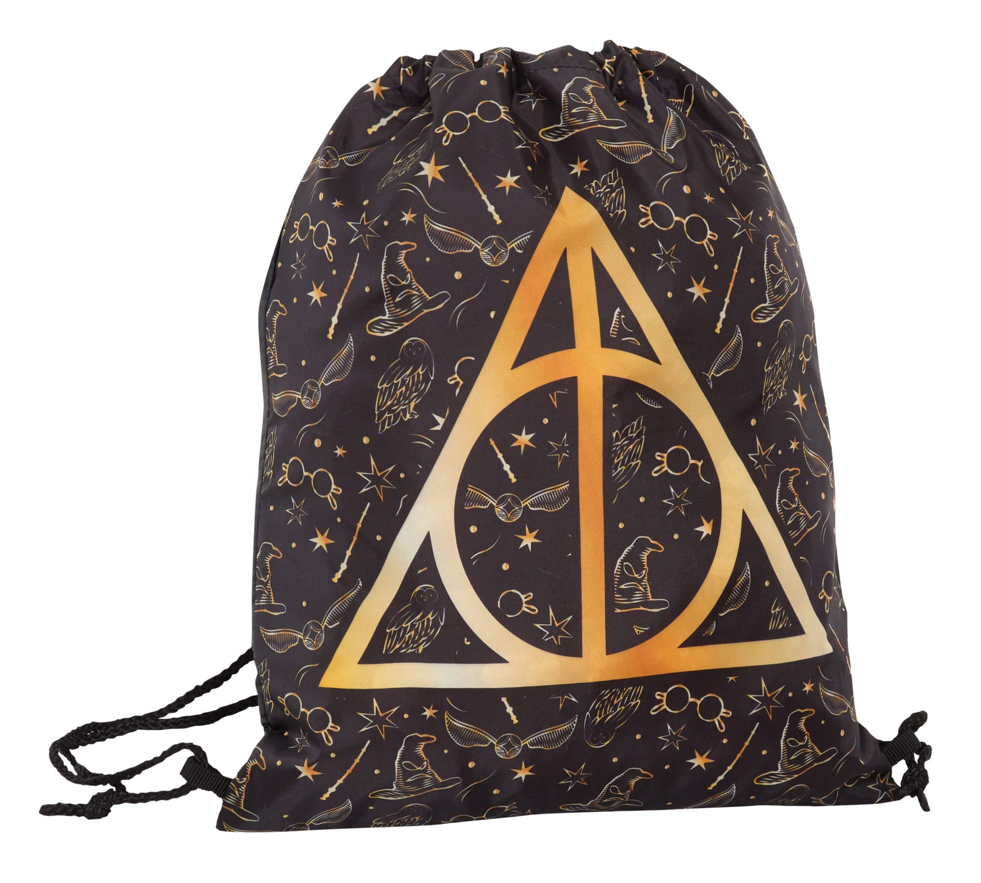 Harry Potter Drawstring Bag Kids Deathly Hallows PE Kit Trainer Gym Bag Swim Bag School Backpack
