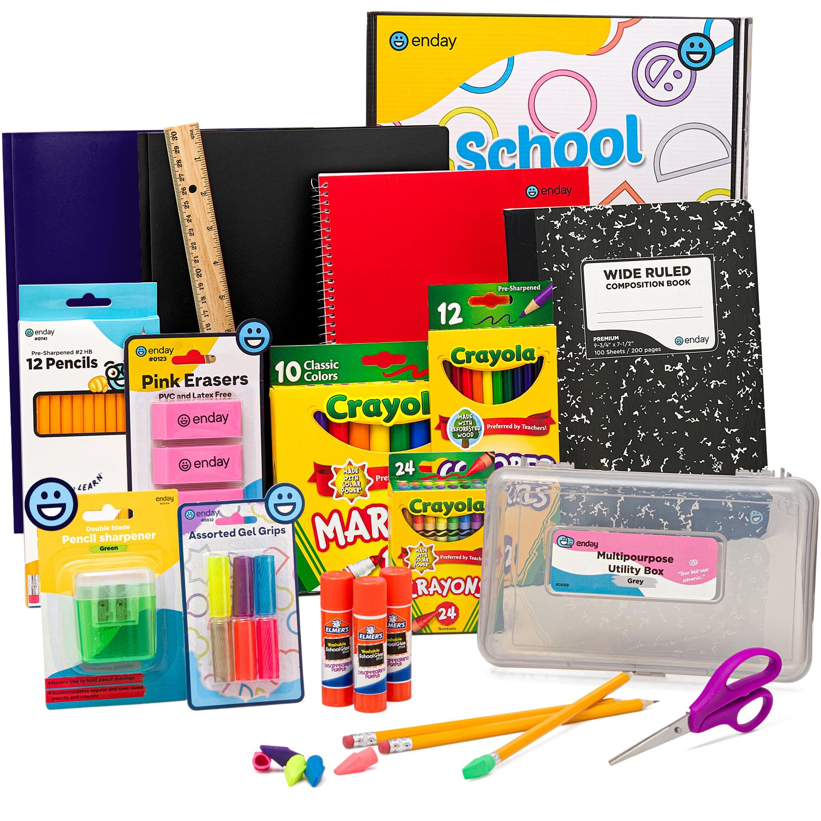 Photo 1 of Enday Back to School Supplies Kit - Grades K-5, 83 Piece Back to School Supplies Kit, Kindergarten School Supplies Kids for Girls & Boys