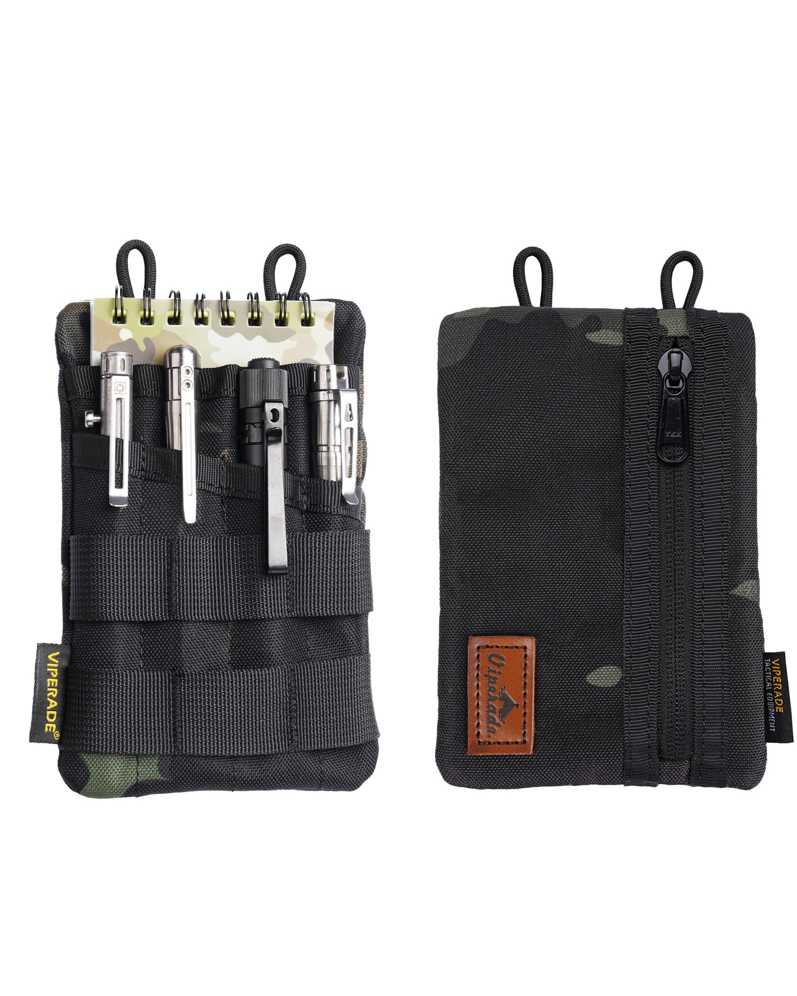 VIPERADE VE4 EDC Tool Pouch, Nylon EDC Organiser with 6 Pockets, Small Tool Organiser Storage for Man, Pocket Pouch for Flashlight Multitool Gears