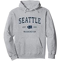 Amazon.com: Seattle Washington WA Vintage Sports Design Navy