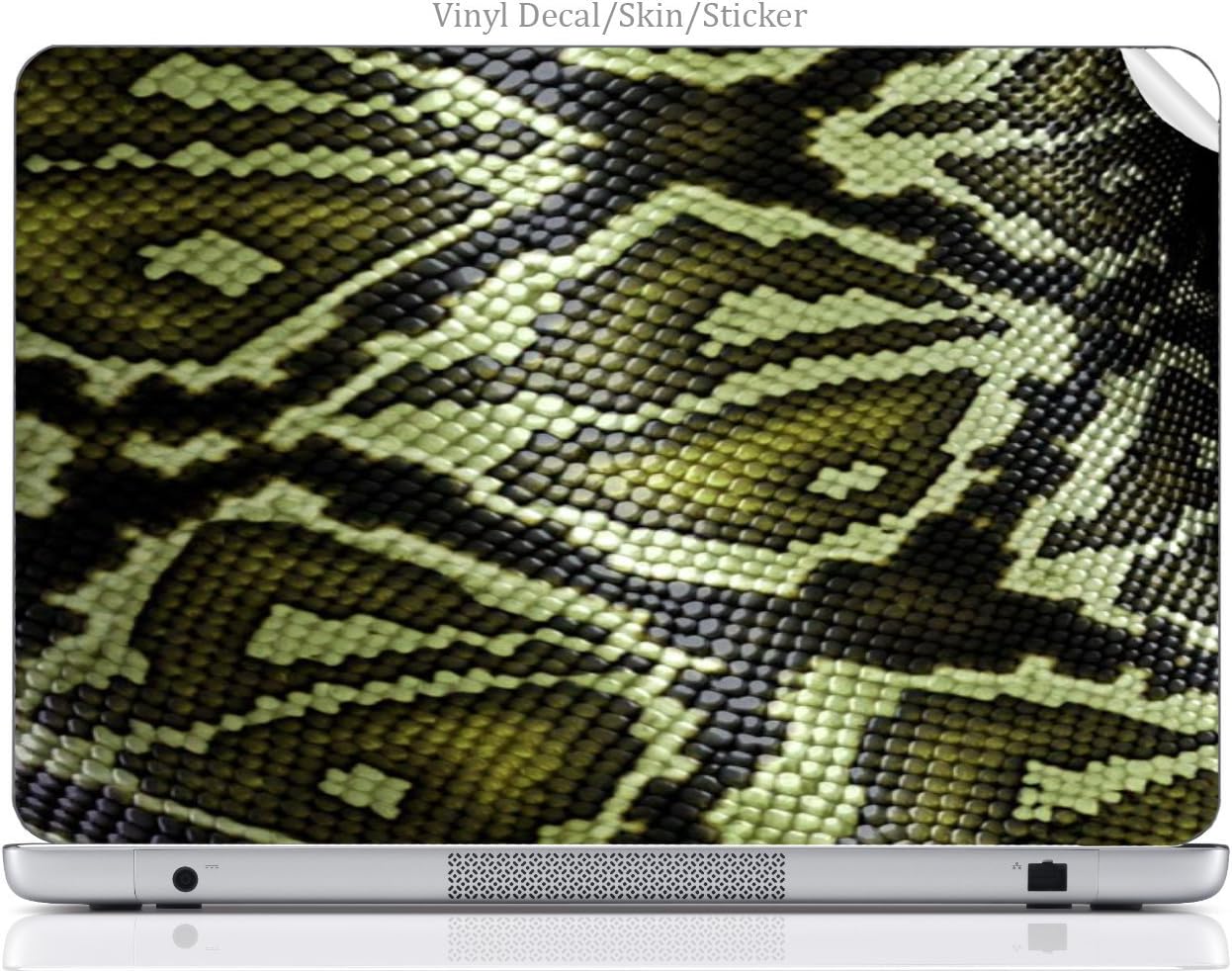 Laptop VINYL DECAL Sticker Skin Print Green Snake Skin fits ThinkPad Ultrabook x1 Carbon 14in.