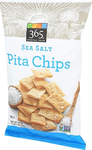 365 EVERYDAY VALUE, PITA CHIPS, SEA SALT, 18 OZ