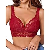 Avidlove Lace Bralettes Women V Neck Wireless Bras Unlined Basic Cami Sexy Comfy Everyday Wirefree Lingerie Unpadded