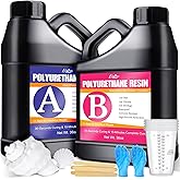 Polyurethane Resin - 72oz Fast Cured 2 Part Casting Resin Kit, White Resin for Painting, Low-Viscosity and Low-Odor, Suitable for Casting Models, Prototypes, Figurines, DIY Craft and Art Projects