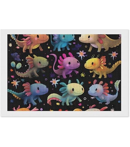 Kit per pittura a diamante Axolotl, arte fai da te 5D