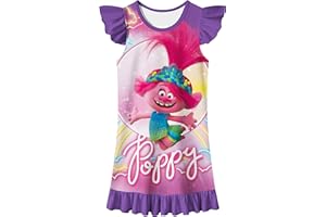 MARCOBEY Girls Princess Dress Cute Cartoon Character Pattern Ruffled Sleeves Soft Fabric Costume 2-7 Years