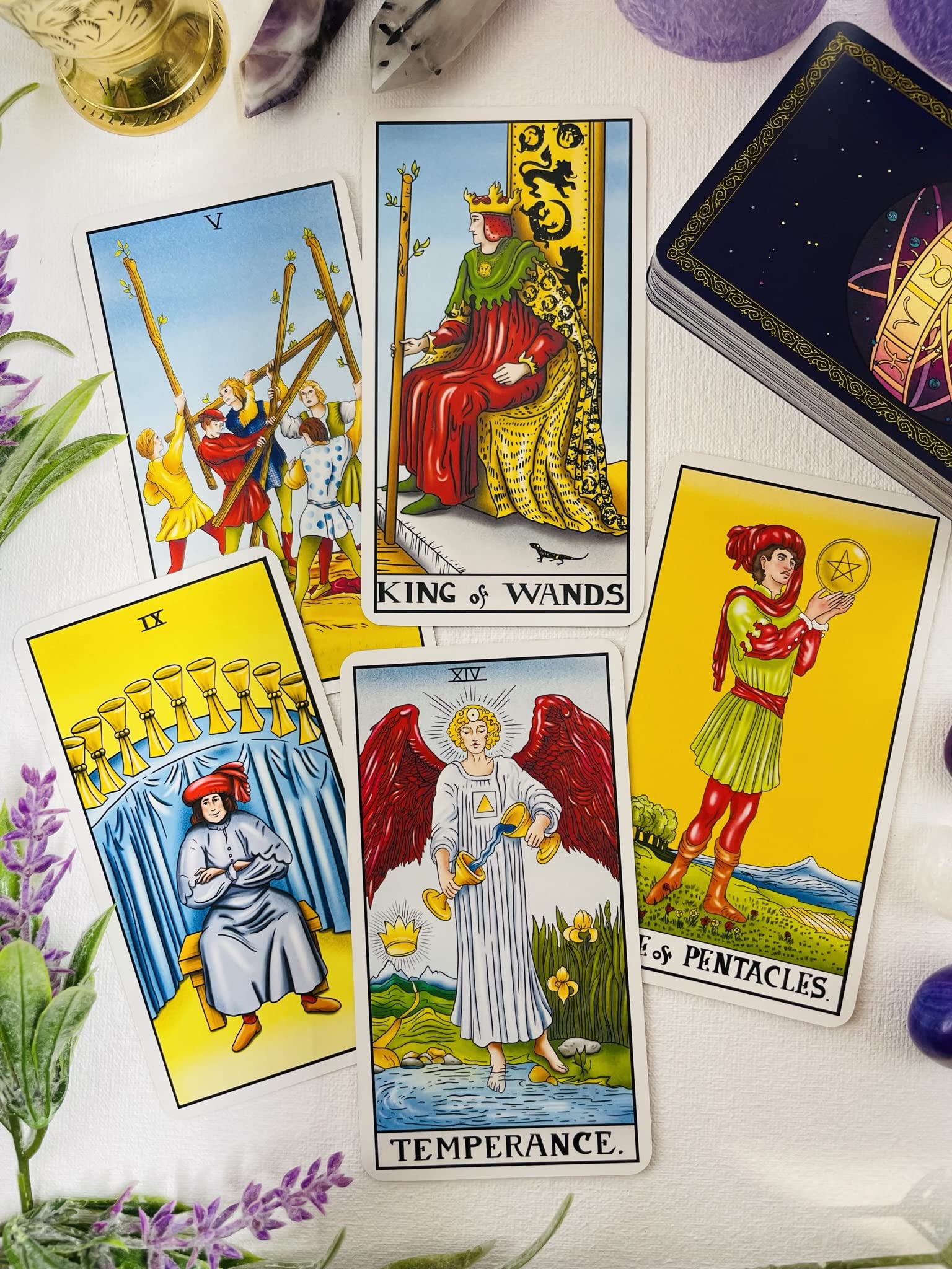 SUNSTELO Tarot Cards with Guide Book - Remastered Original Design Tarot Deck for Beginners and Professional - Fortune Telling Cards - Divination Tools