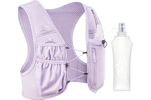 Zelvot Running Vest for Women Men, USA Original Patent, Adjustable Chest Straps Running Hydration Vest with 500ml Soft Flask,