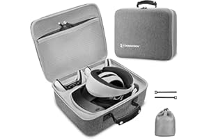 TOENNESEN Carrying Case Compatible with PS VR2 Accessories, Portable Travel Case for PSVR2 , Hard Shell Case Fits PS VR2 Headset/Sense Controller, and PS5 Console Controller/Headset