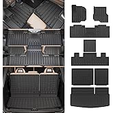 Dattumar Floor Mats Compatible with 2018-2024 Ford Expedition 7-Seater (Not Fit Max) Cargo Liner Trunk Mat Back Seat Cover 2023 Expedition Accessories (Trunk Mat+3rd Row Backrest Mats+Floor Mats)