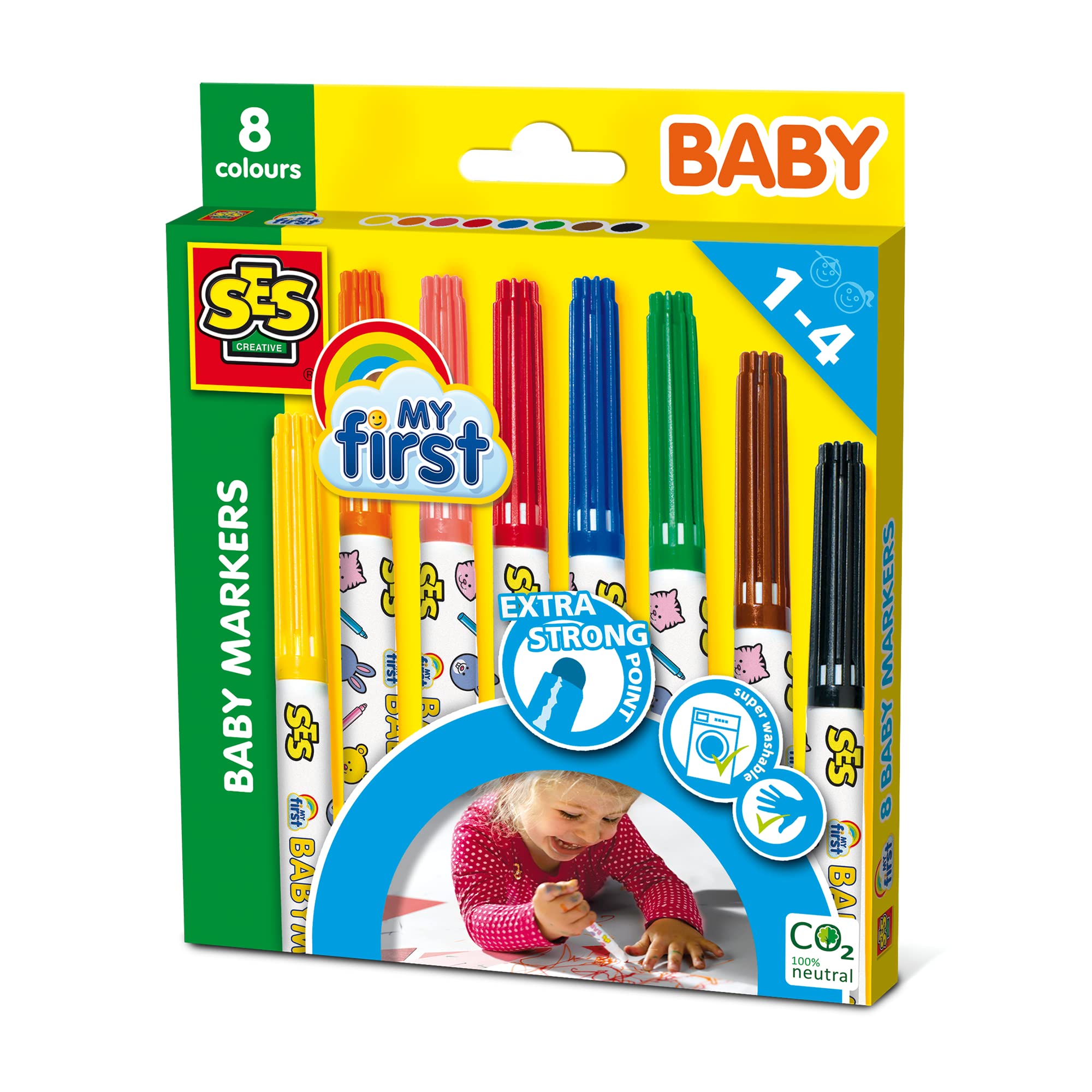 SES Creative My first - Baby markers 8 colours — image 1