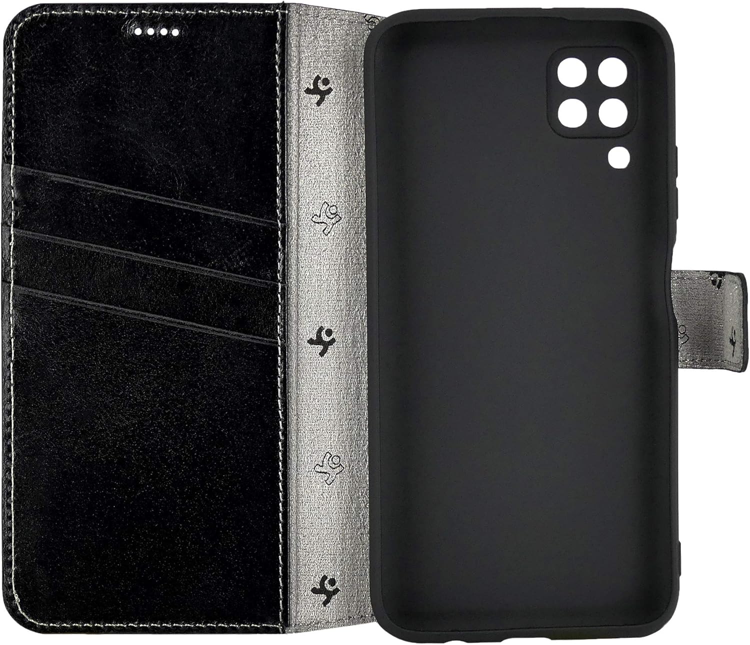 Suncase Book-Style Case Compatible with Huawei P40 Lite Leather Case (Slim Fit) Leather Mobile Phone Case Protective Case with 3 Card Slots in Black - Image 3