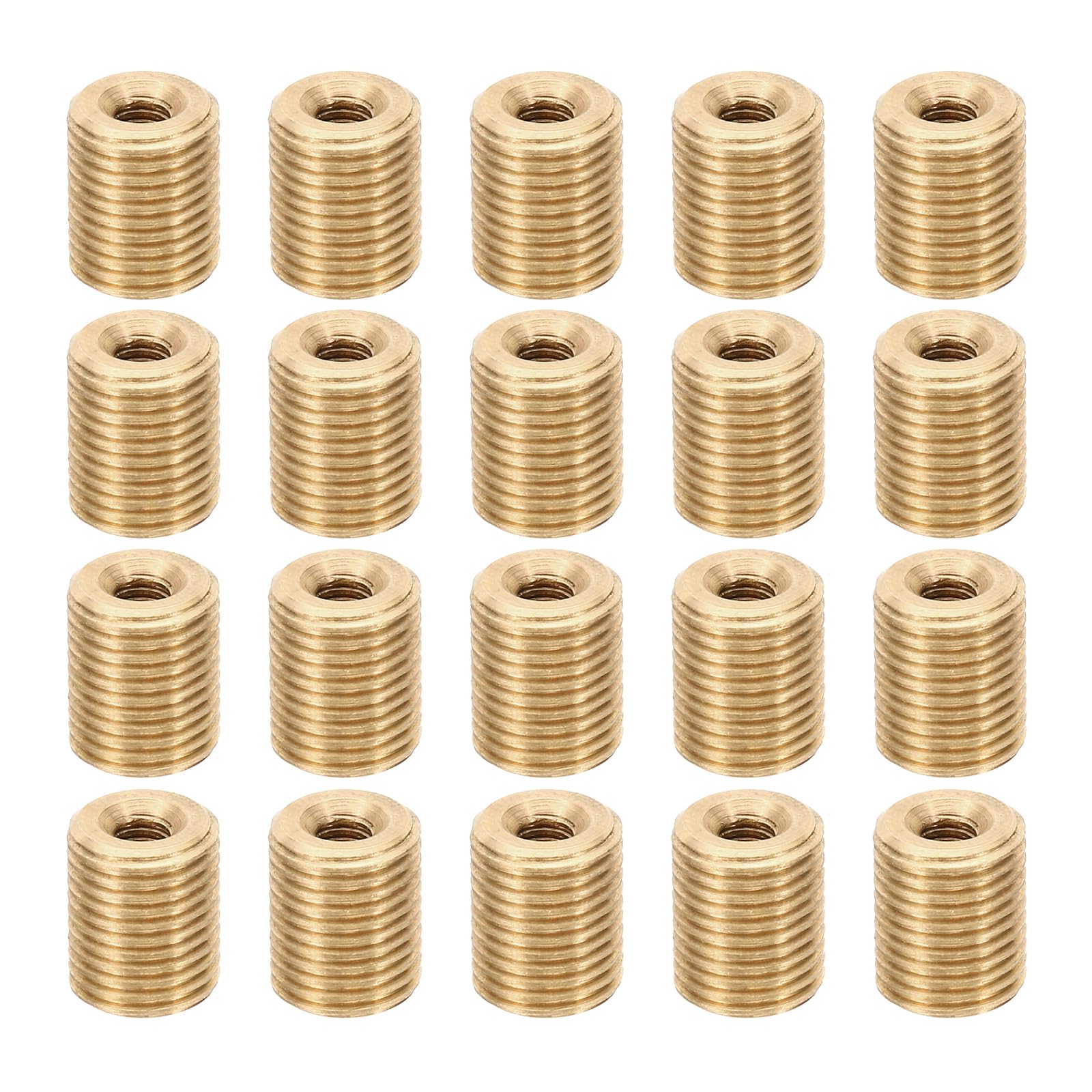 PATIKIL M10xM4x12mm Thread Reducing Nuts Insert, 20 Pcs Male to Female Fine Thread Adapter Repair Insert Pipe Fitting Screw Sleeve Reducer for Pendant Light — image 1