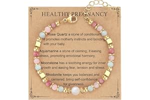 AULSIEY Healthy Pregnancy Bracelet for Mother New Mom, Pregnancy Gifts for Expecting Mom