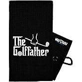 Wolf Golf Towels The Golffather Golf Towel | Embroidered in USA | Golf Accessories for Men or Women
