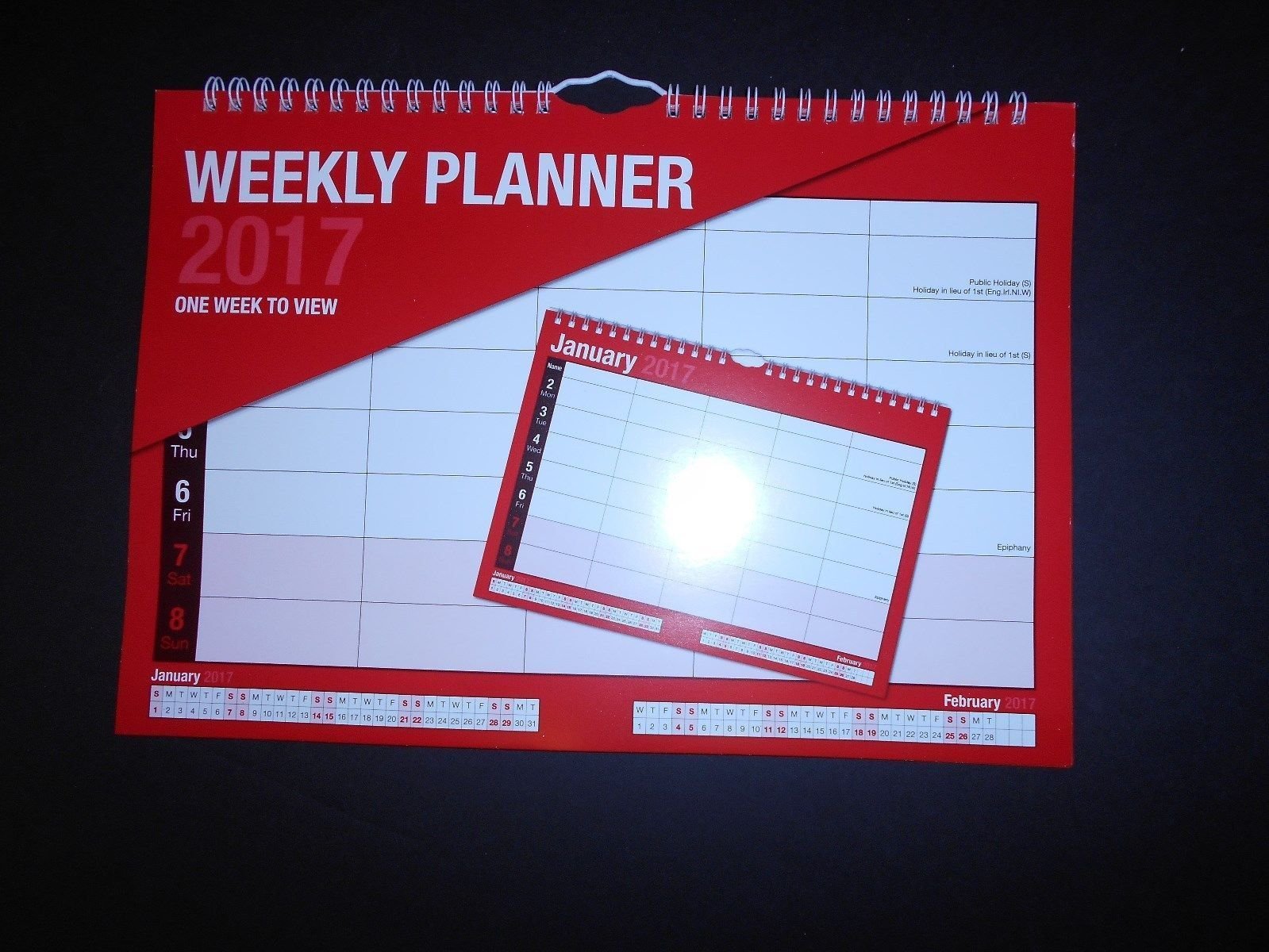 Tallon Five Column Planner, PAPER, Red and Black, One Size, 3812