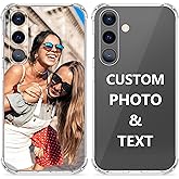 Custom Photo Phone Case for Samsung Galaxy S25 S24 S23 S22 S21 S20 + Plus FE Ultra A56 A55 A54 A53 A52 A36 A35 A34 A33 A32 A26 A25 A24 A16 A15 A14 A06, Personalized Picture Soft Case (1 photo&text)